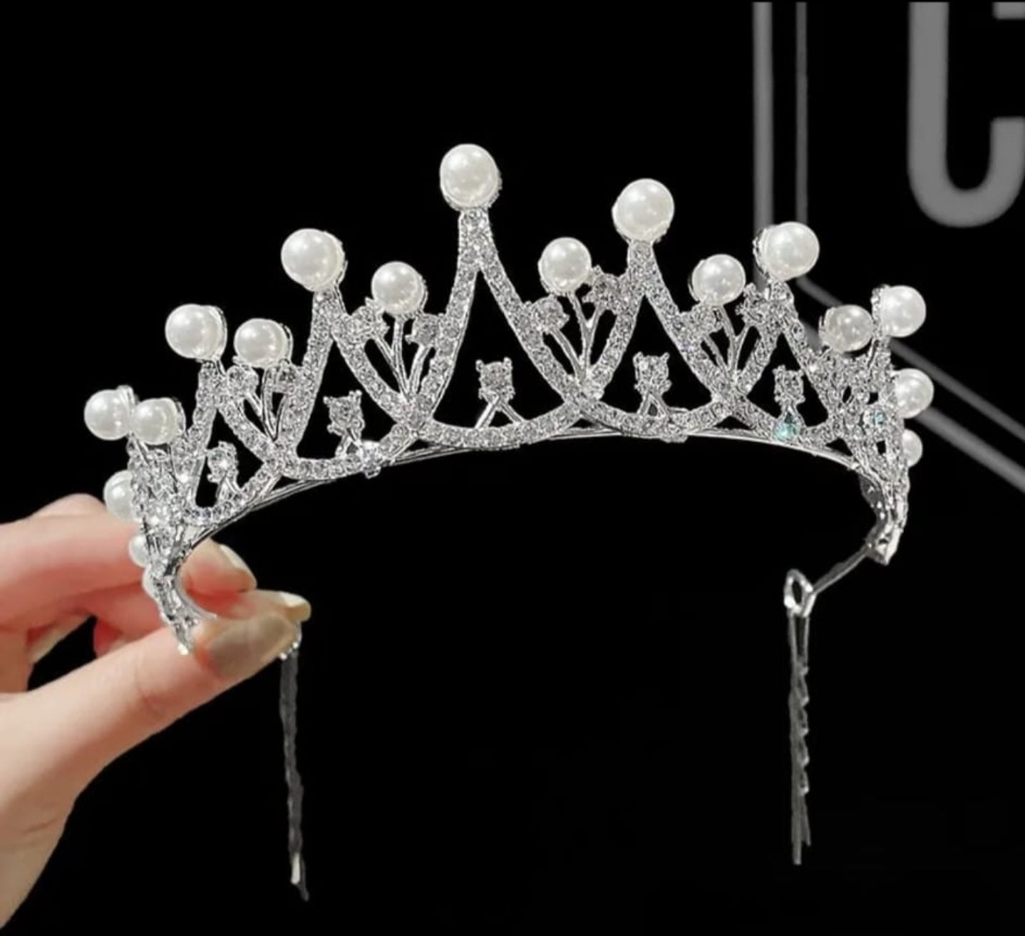 Ice pearl tiara