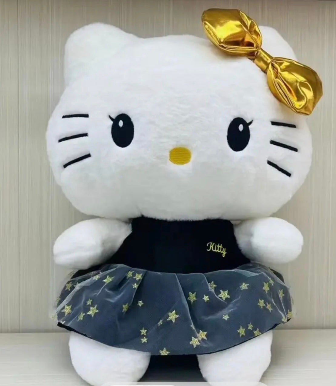 Hello Kitty plush black and gold