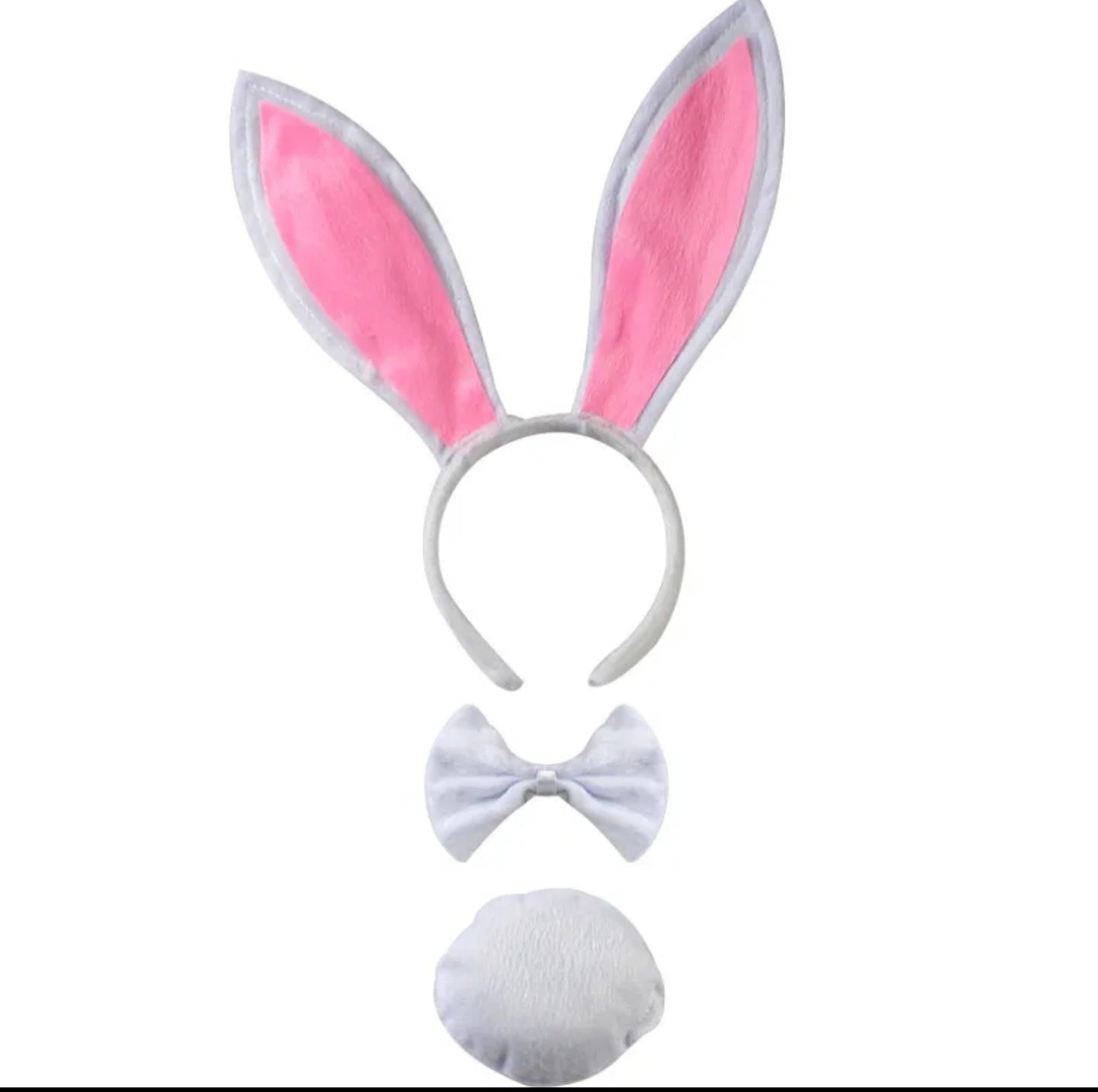 Bunny ears and tail