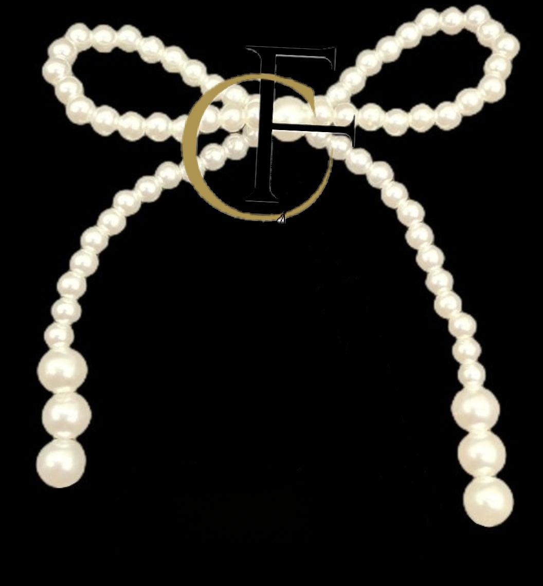 Pearl Bow Ivory- pack of 5