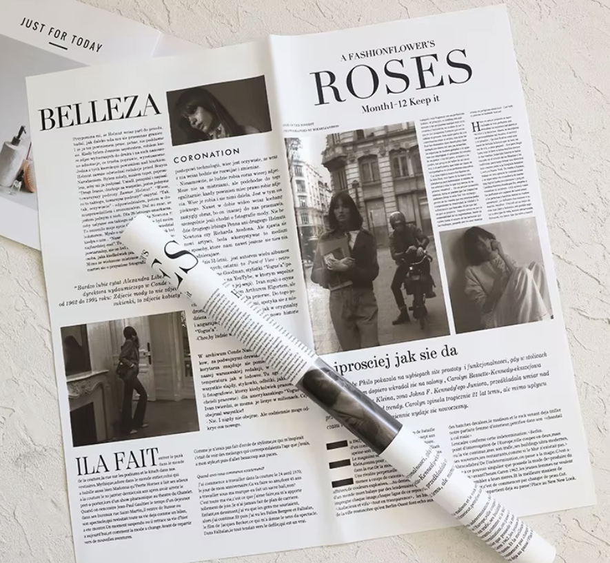 Roses Magazine Wrapping Paper