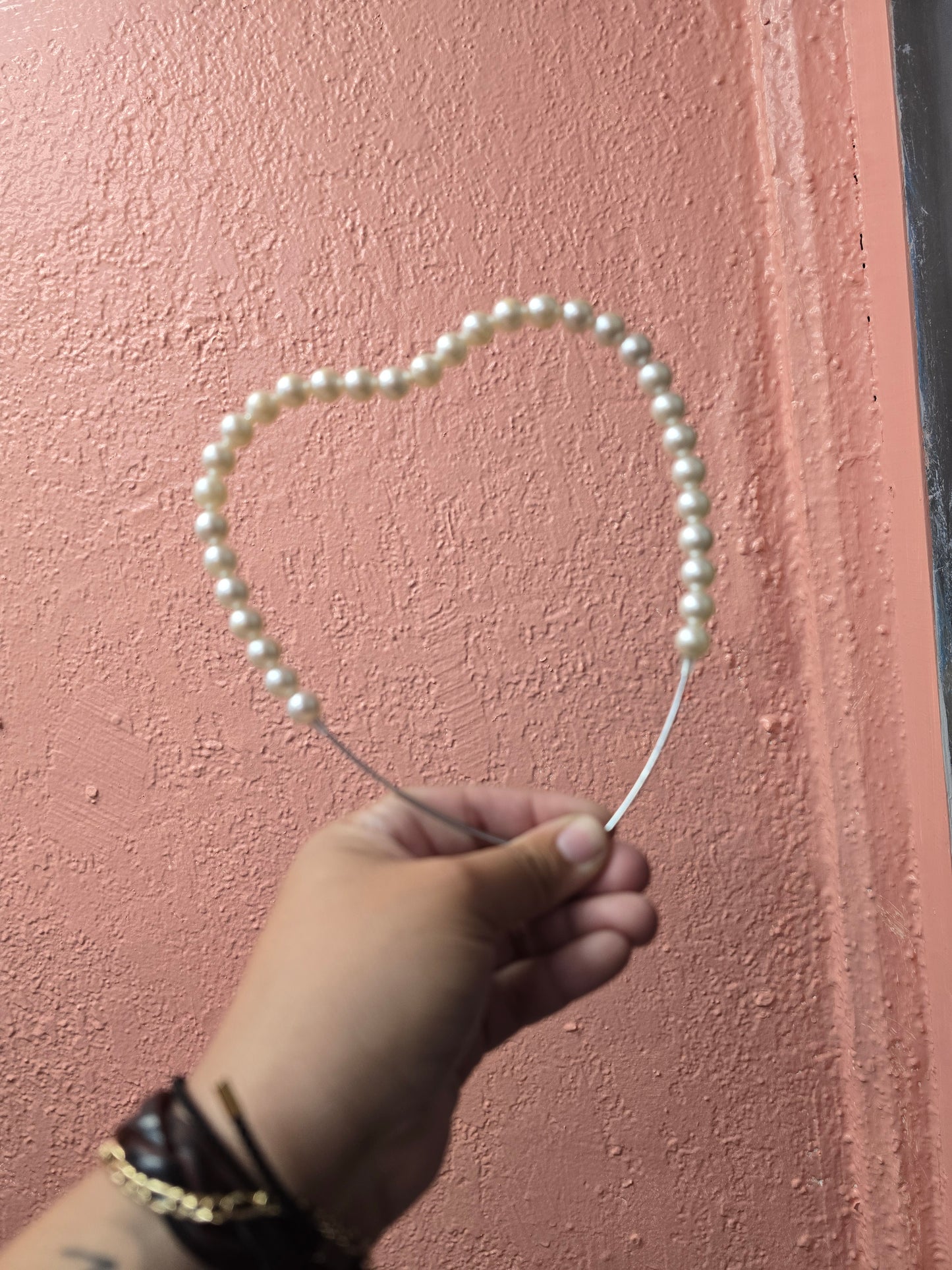 Heart Pearl Flower Band