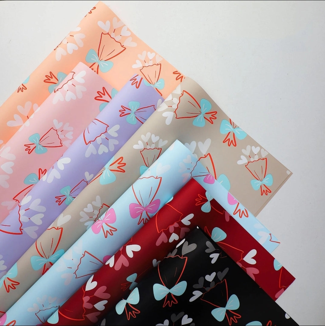 Coquett bow wrapping paper