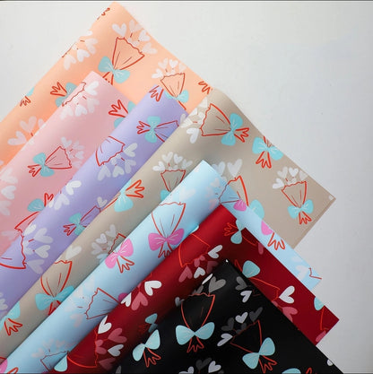 Coquett bow wrapping paper