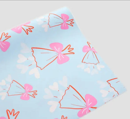 Coquett bow wrapping paper