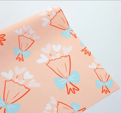 Coquett bow wrapping paper