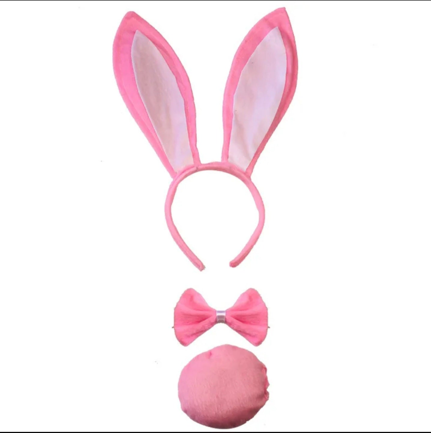 Bunny ears and tail