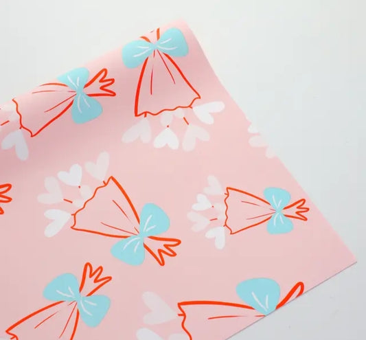 Coquett bow wrapping paper