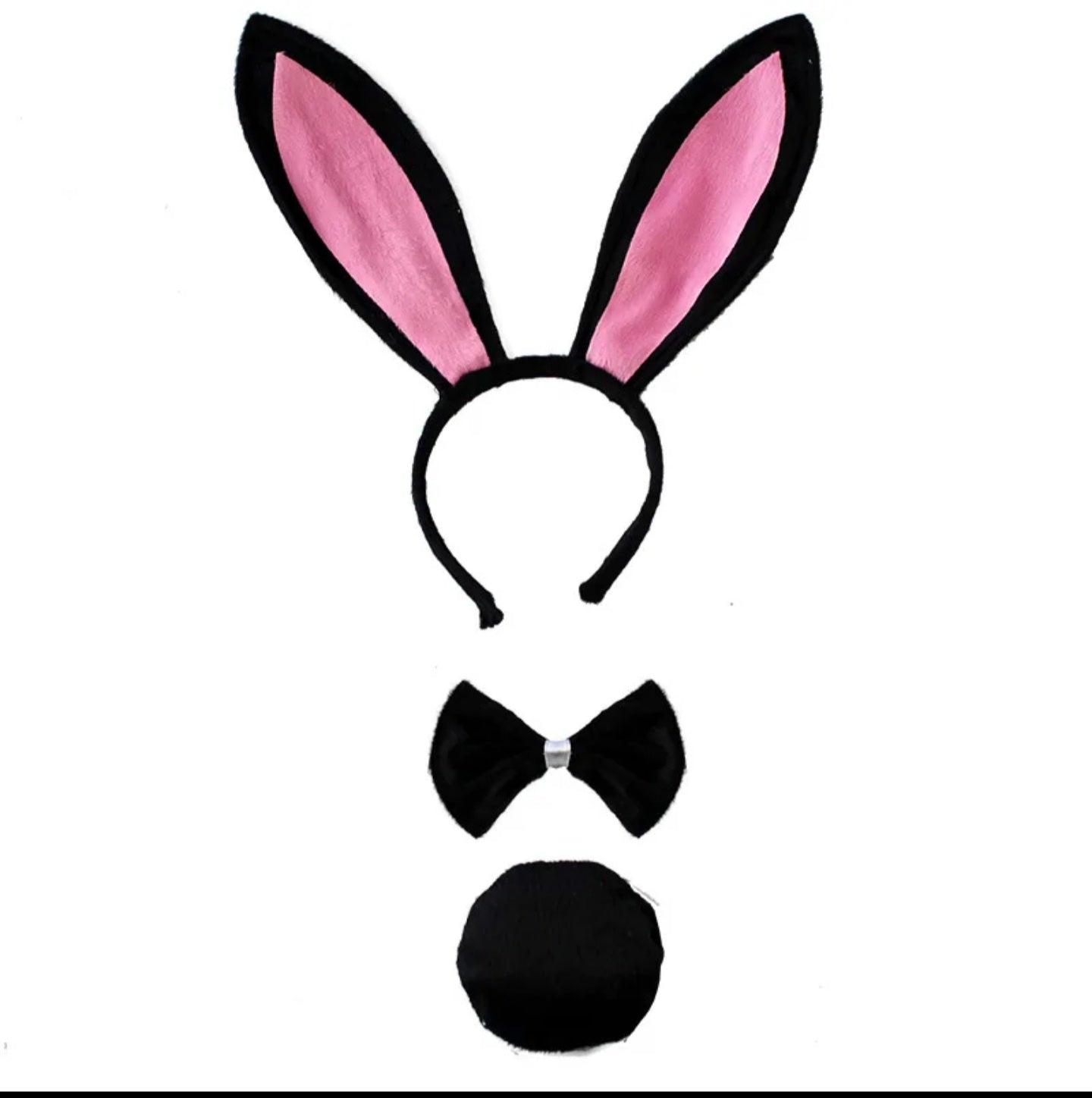 Bunny ears and tail